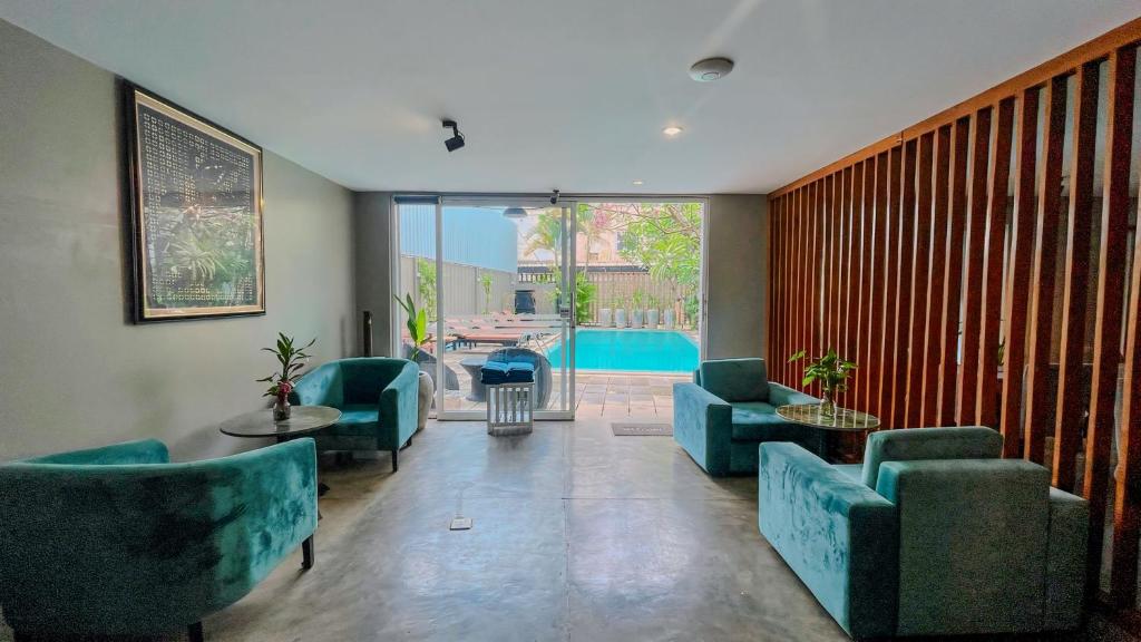 Posezení v ubytování Dusit Hotel Siem Reap