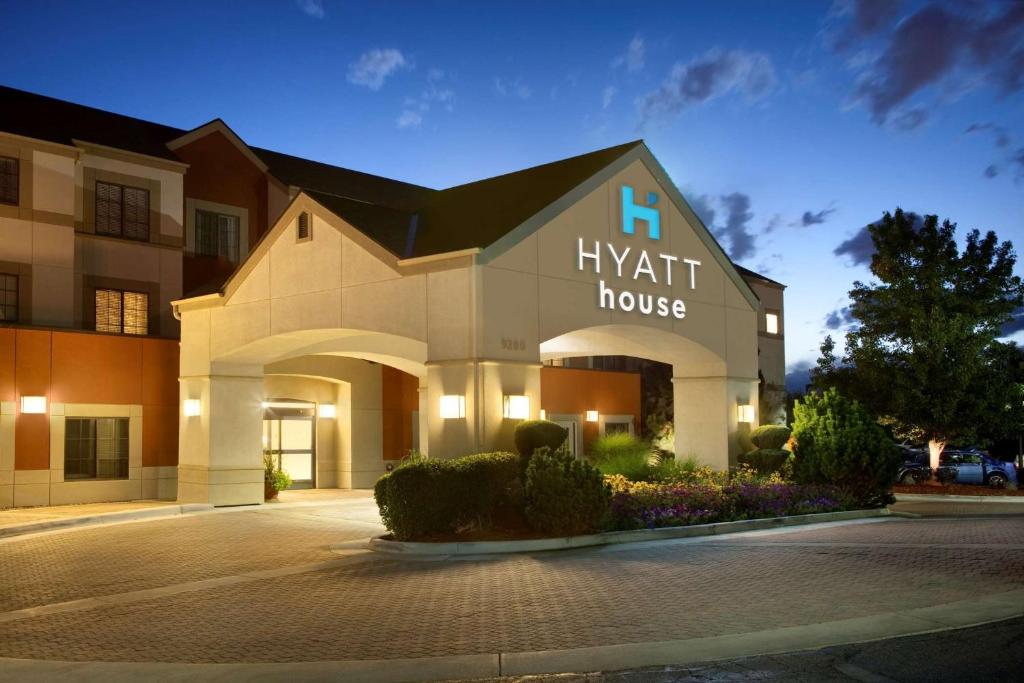 a hotel building with a h hyatt house at Hyatt House Denver Tech Center in Centennial