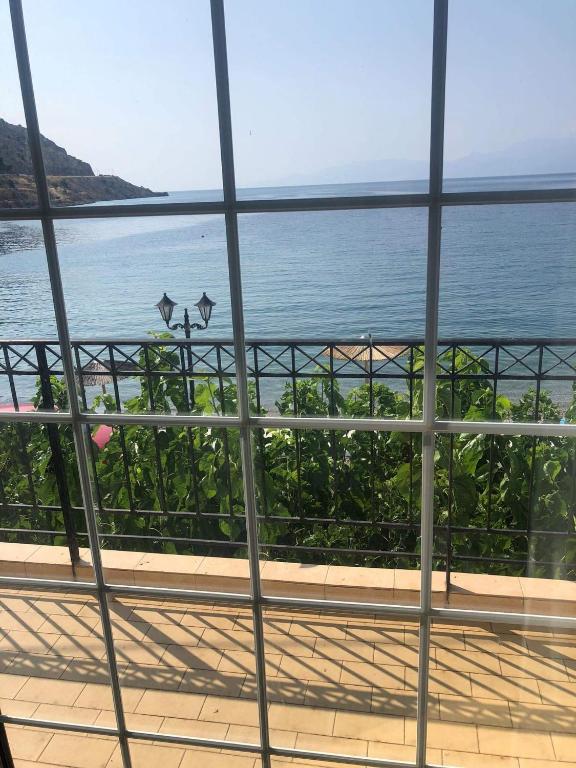 a view of the ocean from a ship at Studios on the beach in Galaxidi