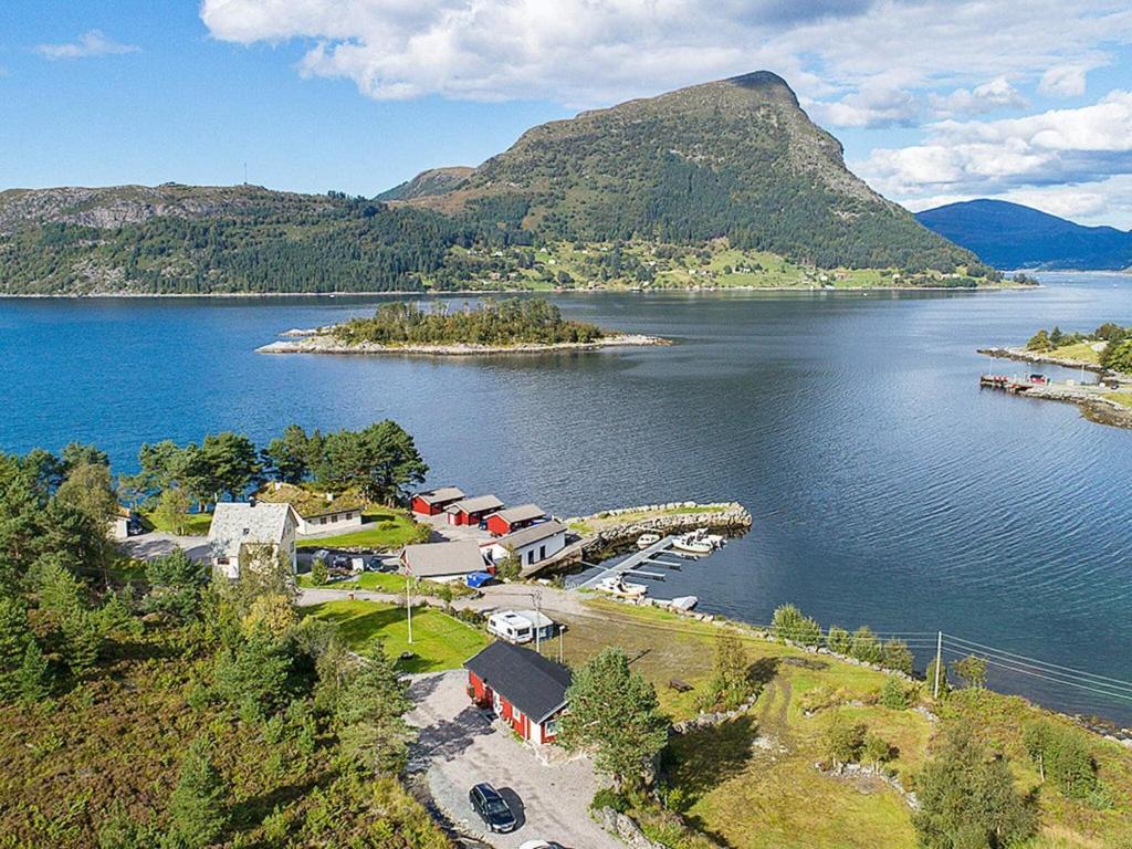 an aerial view of a large body of water at 3 person holiday home in Flatraket-By Traum in Barmen