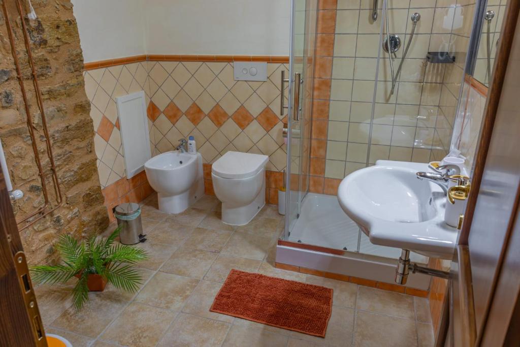 Koupelna v ubytování B&B Città Regia