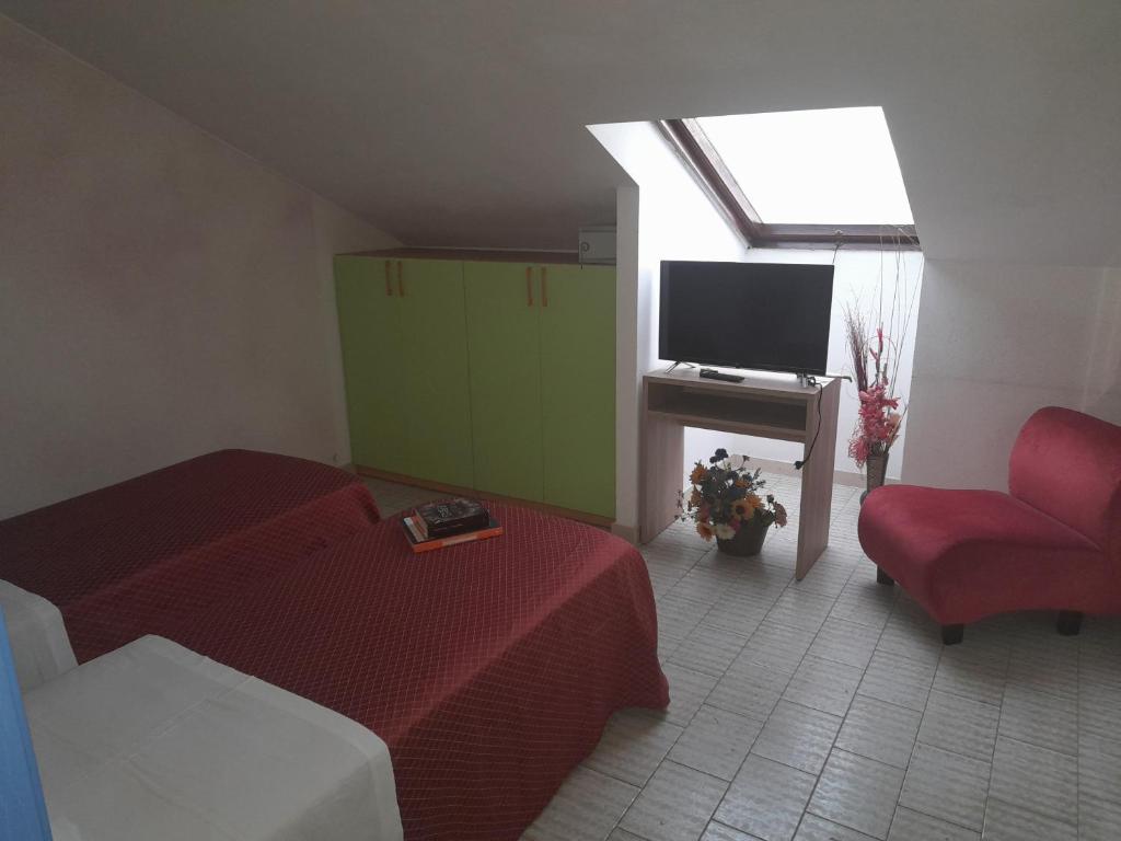 TV a/nebo společenská místnost v ubytování Hotel Antony