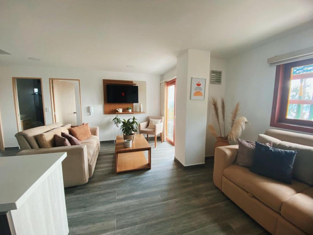 Posezení v ubytování Loma Rent Home Guatape