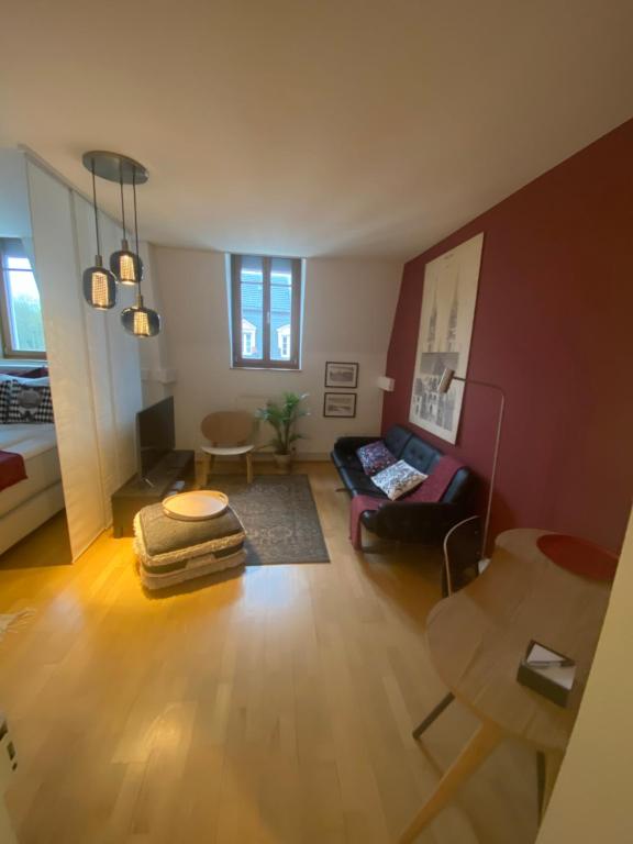 Prostor za sedenje u objektu Apartments by DASBREITEHOTEL