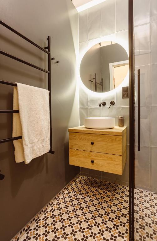 Kúpeľňa v ubytovaní Apartament na Krakowskim Kazimierzu