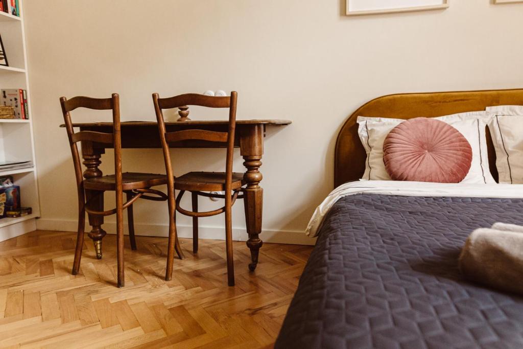 Posteľ alebo postele v izbe v ubytovaní Apartament na Krakowskim Kazimierzu
