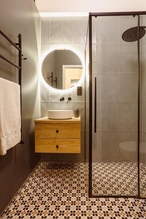 Kúpeľňa v ubytovaní Apartament na Krakowskim Kazimierzu