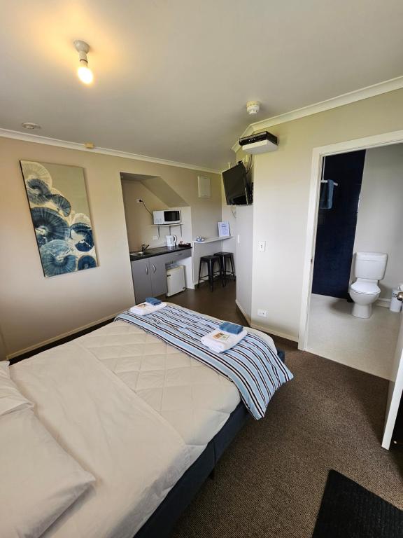 Postel nebo postele na pokoji v ubytování Catlins area accommodation