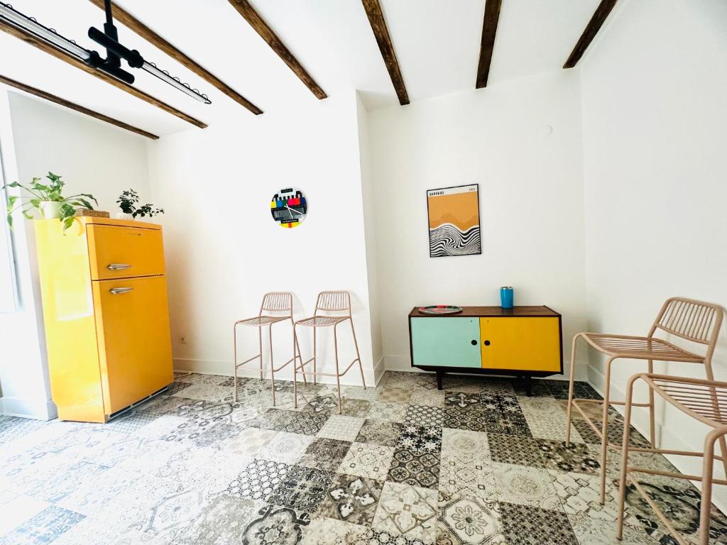 A seating area at Casa Biondi
