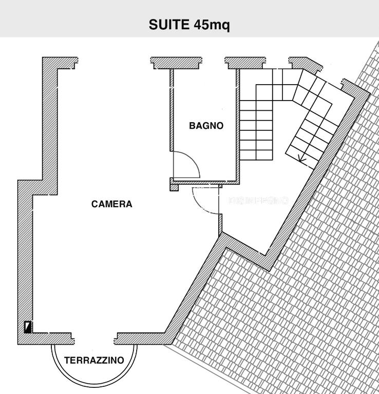 Půdorys ubytování Suite with Lake Como view