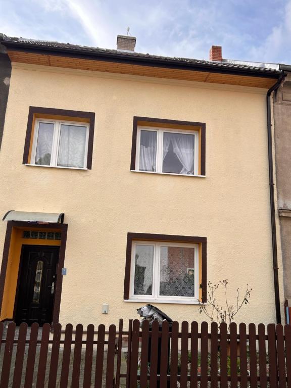a house with a fence in front of it at private house in Ústí nad Labem