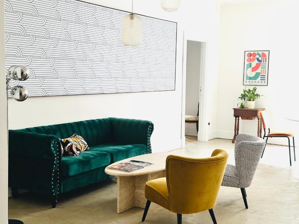 A seating area at Casa Biondi