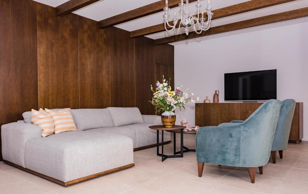 Ein Sitzbereich in der Unterkunft Belsize Villas