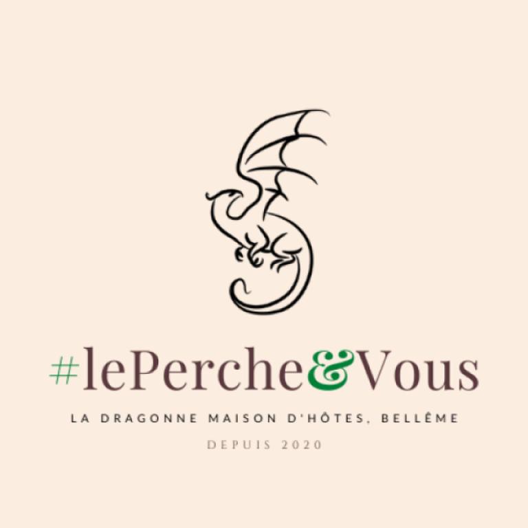 a logo for a massage company at La Dragonne, petite maison au centre de Bellême, jardin, cuisine équipée, vue forêt in Bellême