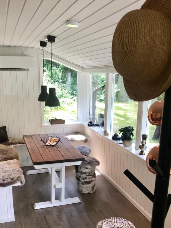 Posezení v ubytování Nordic Relax House - Stonehouse