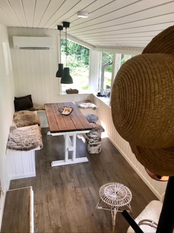 Posezení v ubytování Nordic Relax House - Stonehouse