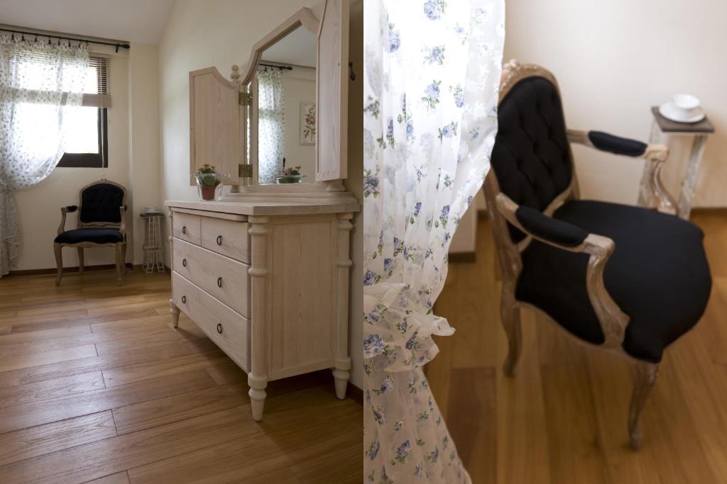 a room with a dresser and a mirror at Sunnylands B&amp;B 日光小鎮民宿 in Dayin