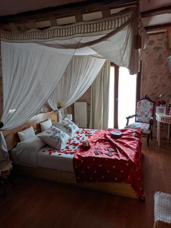 Postel nebo postele na pokoji v ubytování Xana Casa Rural