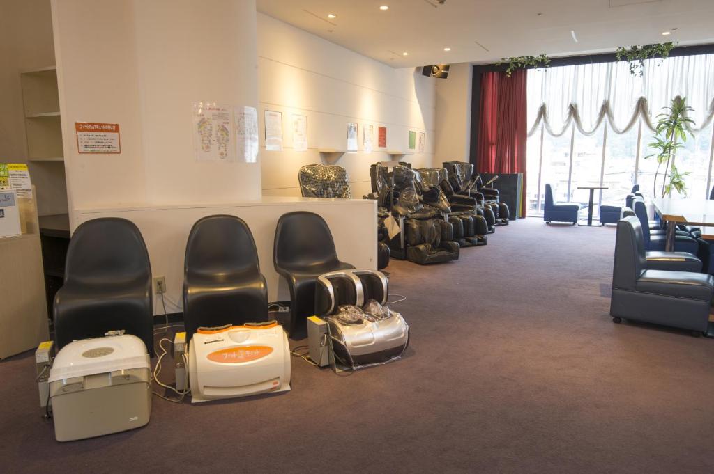 Posezení v ubytování KAMENOI HOTEL Beppu
