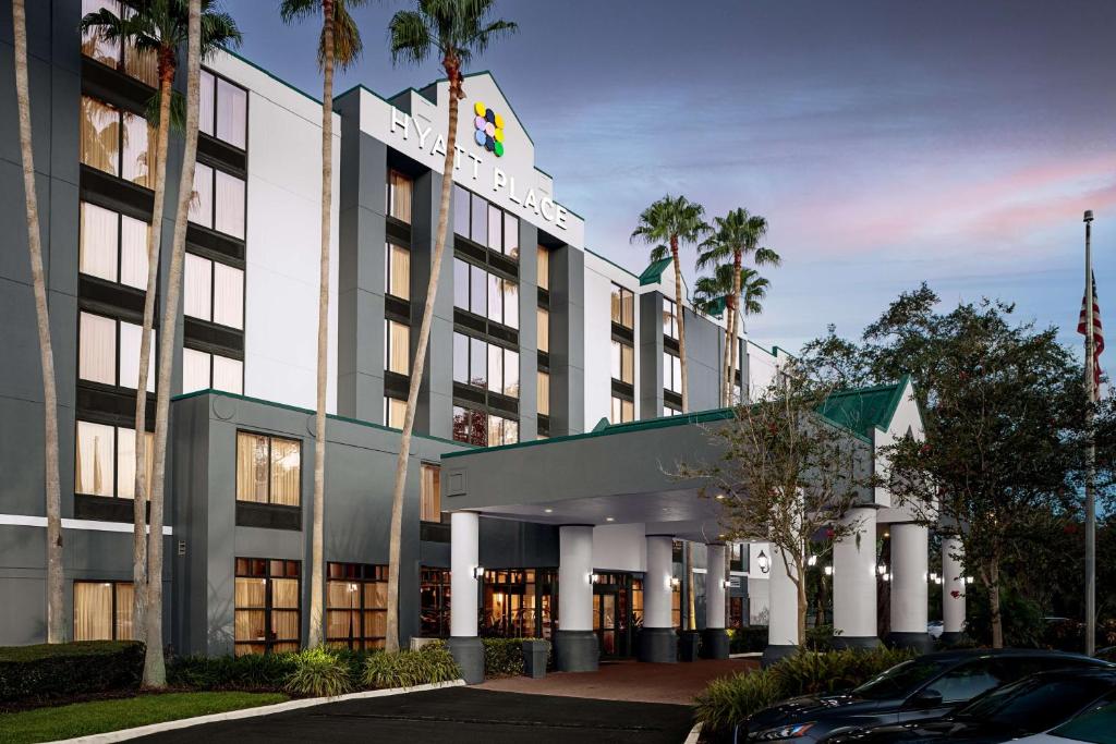a rendering of the front of a hotel at Hyatt Place Tampa Busch Gardens in Tampa