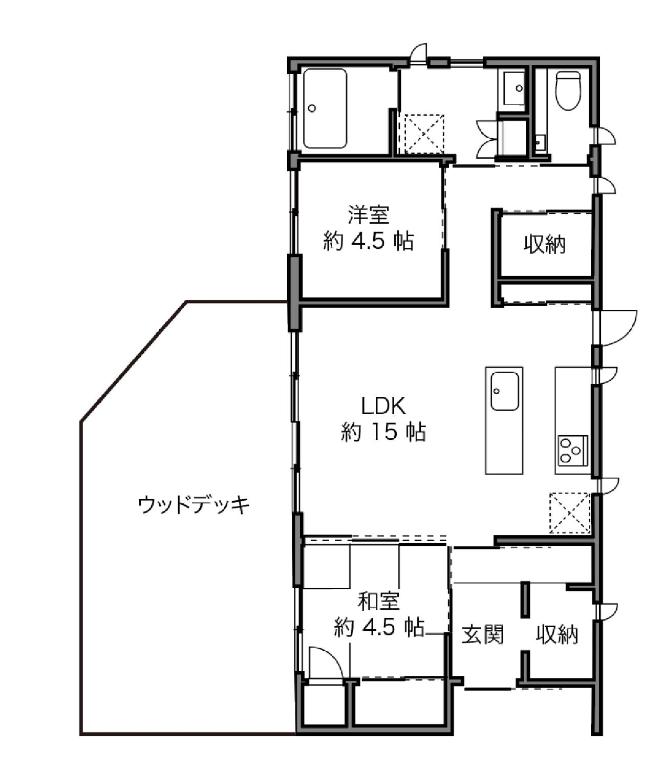 Půdorys ubytování 1日1組限定貸切宿 Kitohana YUYA