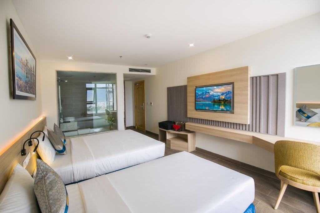 Posezení v ubytování Lucky Sun Hotel Nha Trang Beach