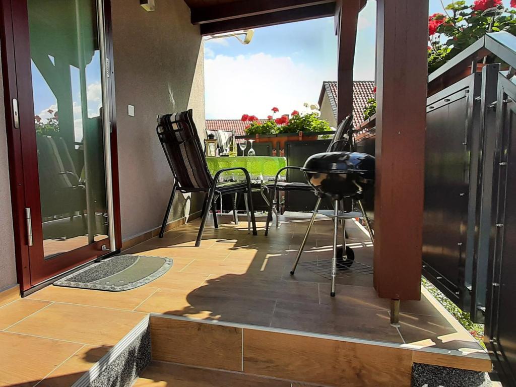 Balkón nebo terasa v ubytování Ferienwohnung Schenk