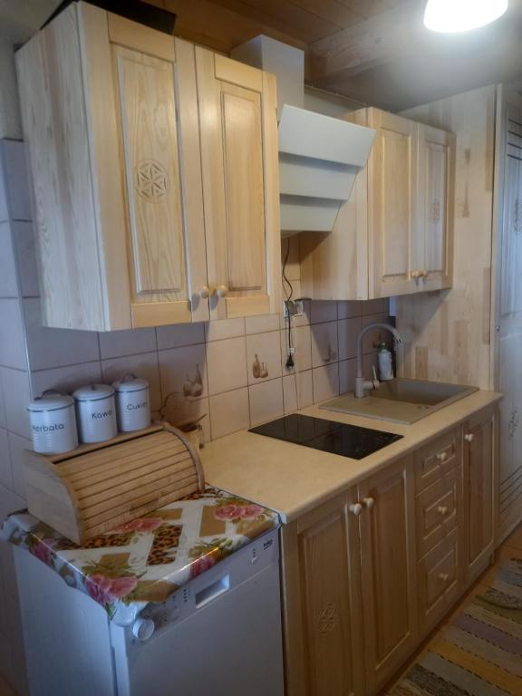 Kuchyňa alebo kuchynka v ubytovaní Domki Bacówka Pod Skocznią