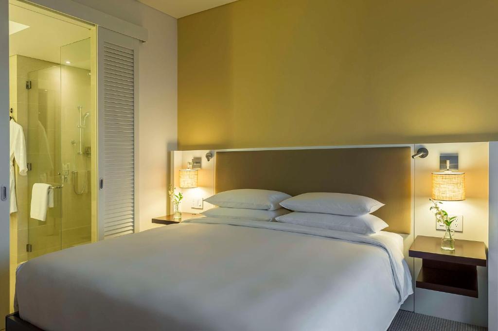Postel nebo postele na pokoji v ubytování Hyatt Regency Cartagena