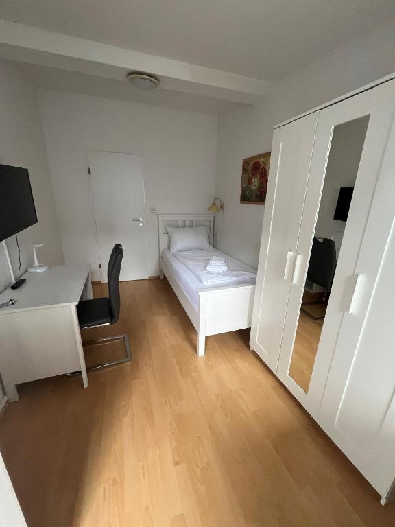 Postel nebo postele na pokoji v ubytování Pension Donau