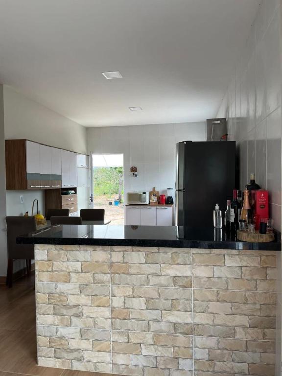 Kuchyň nebo kuchyňský kout v ubytování Casa Amanhecer do Sol
