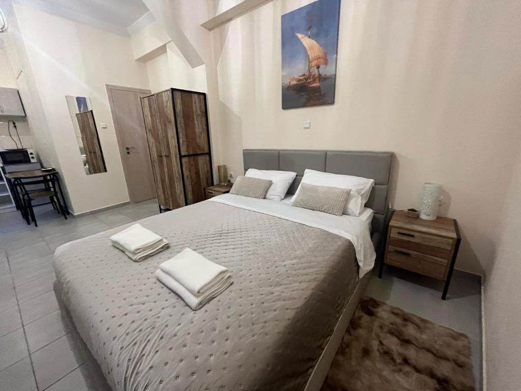 Postel nebo postele na pokoji v ubytování Golden Fleece Apartment VIPGreece