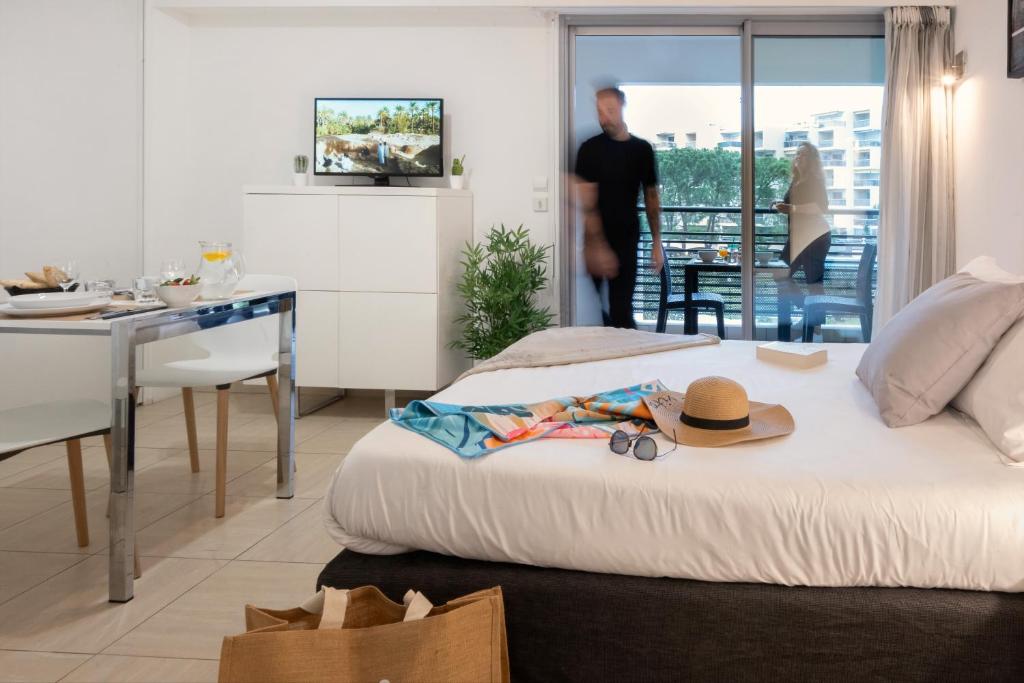 Nemea Appart Hotel Le Lido Cagnes sur Mer - スタジオ（大人2人）
