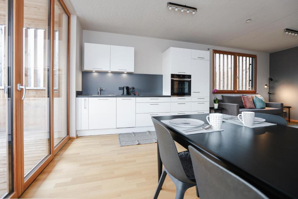 Kuchyň nebo kuchyňský kout v ubytování Penthousewohnung mit Bergblick - klimatisiert