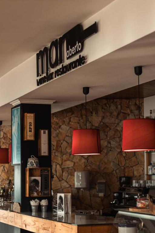 A cozinha ou cozinha compacta de Miramar Hotel Spa & Apartments