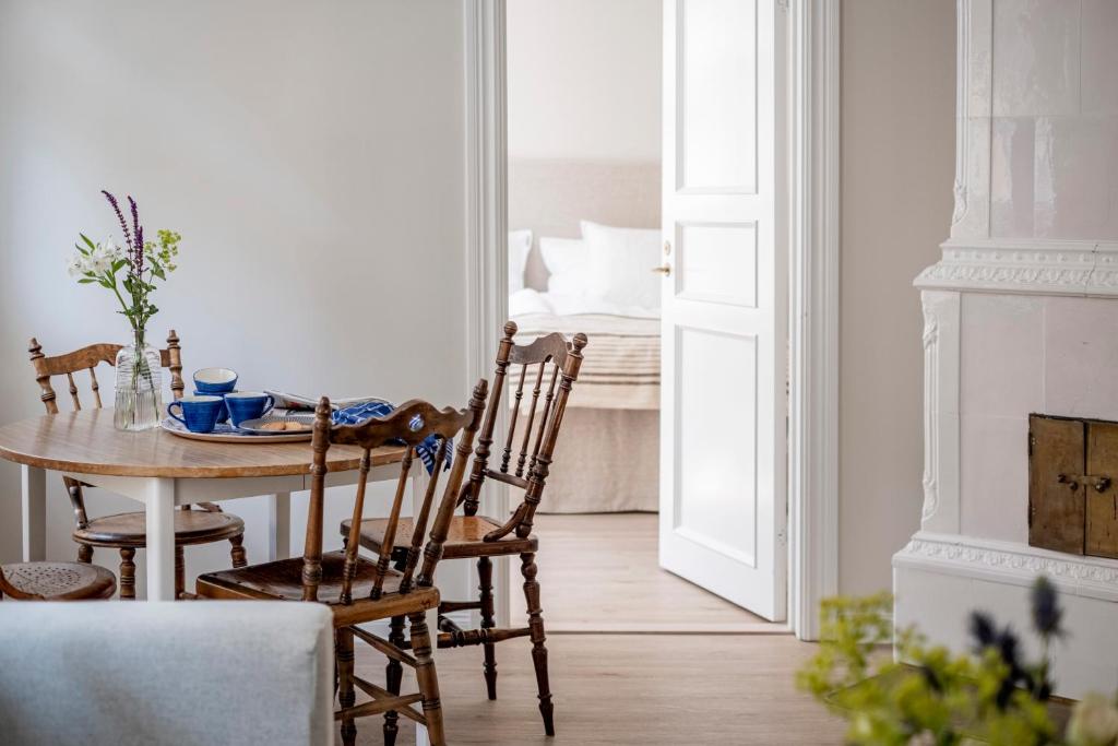 Posezení v ubytování Blå Huset