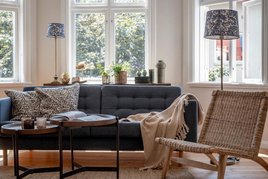 Posezení v ubytování Blå Huset