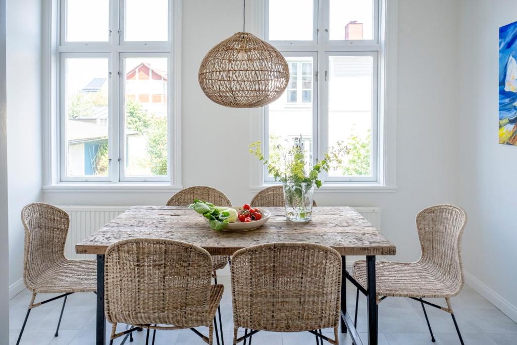 Posezení v ubytování Blå Huset