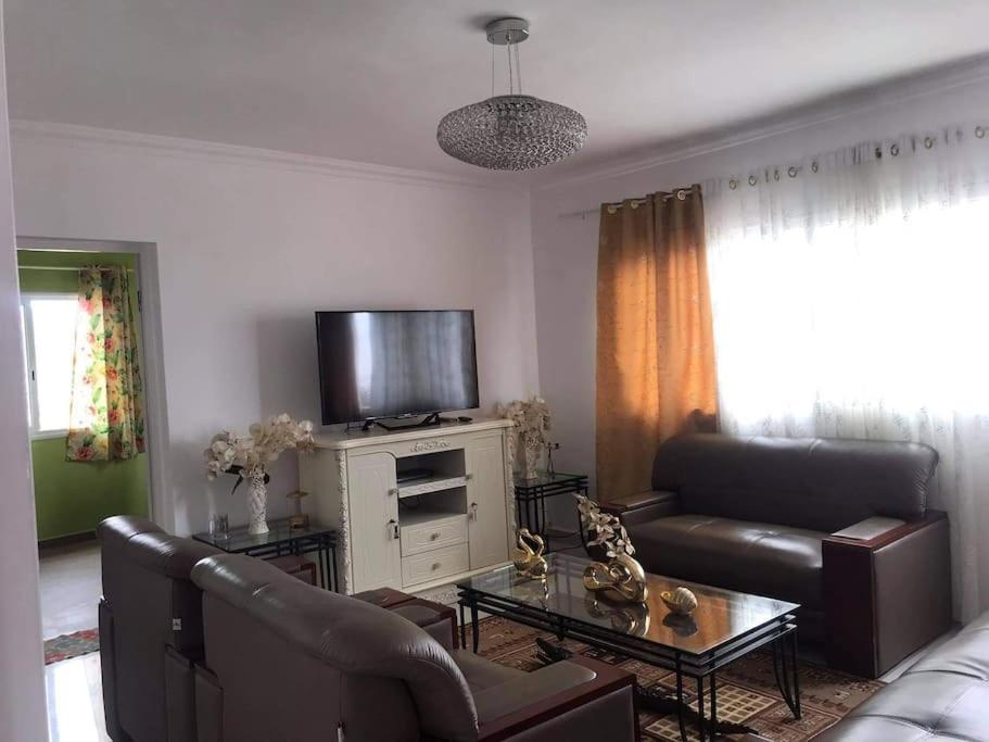 TV a/nebo společenská místnost v ubytování Bel appartement de 3 ch en plein centre ville