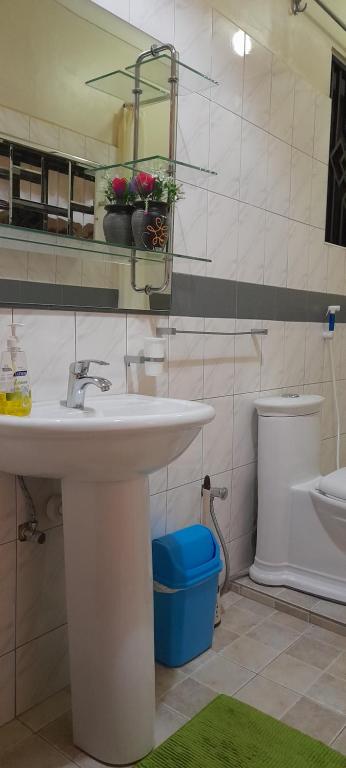 Koupelna v ubytování Aivilo Home