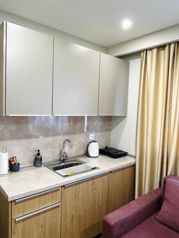 Kuchyň nebo kuchyňský kout v ubytování Urban Residence Apartments