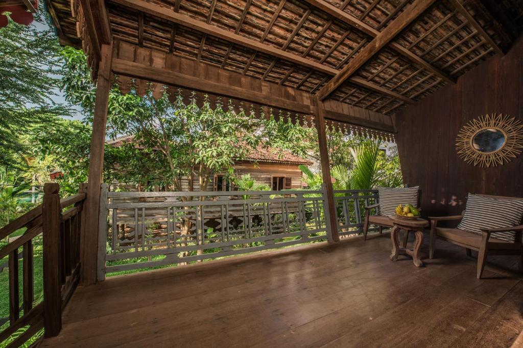 Balkón nebo terasa v ubytování Phum Khmer Lodge - Village Cambodian Eco-Lodge