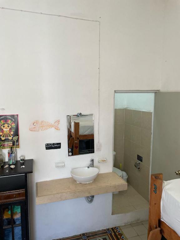 Kuchyň nebo kuchyňský kout v ubytování La Casa del Kéej Hostel