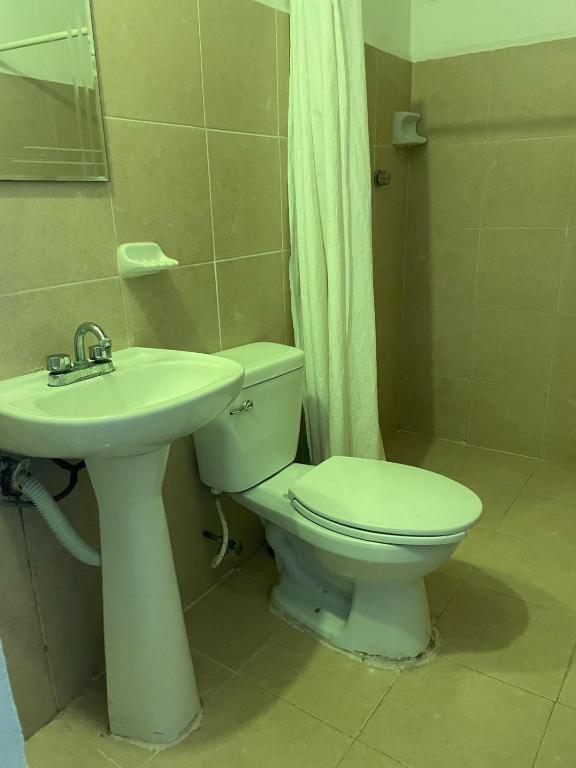 Koupelna v ubytování La Casa del Kéej Hostel