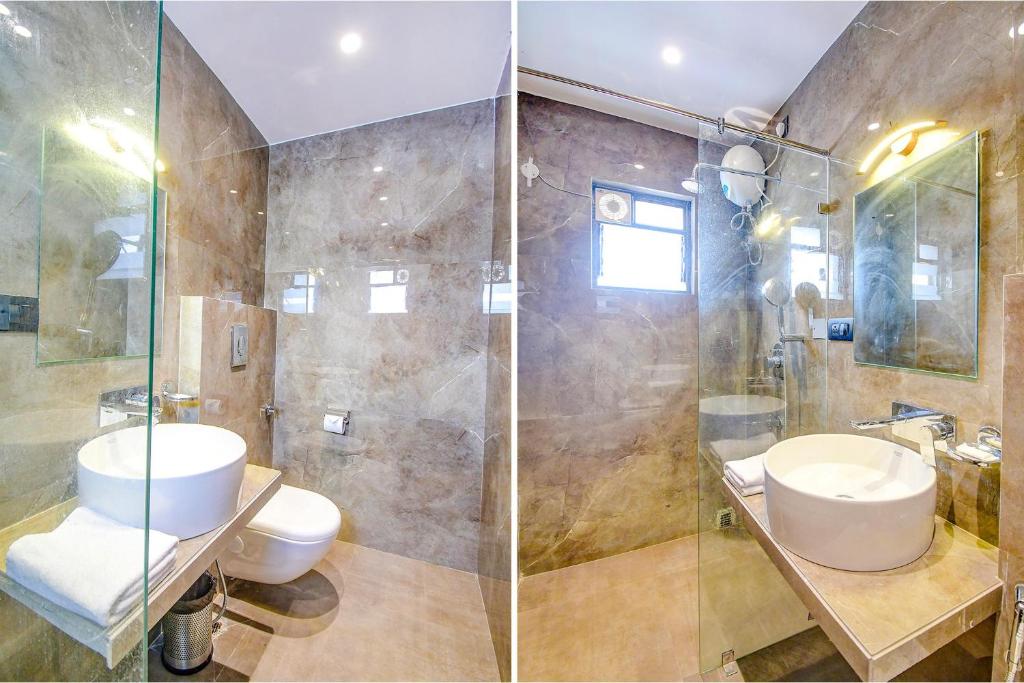 Koupelna v ubytování FabHotel Prime Jalsa - Nr Axis Mall