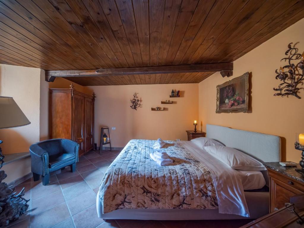 Postel nebo postele na pokoji v ubytování Wine cave