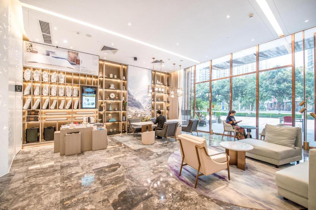 Posezení v ubytování Atour Hotel Qingyuan Shunying Guangbai