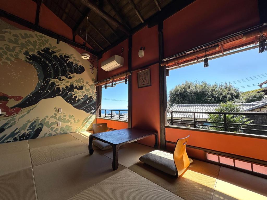Balkón nebo terasa v ubytování Atami Ikyuan 熱海一休庵