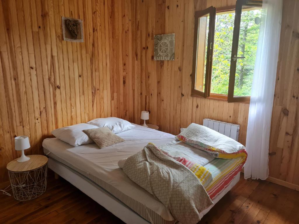 Posteľ alebo postele v izbe v ubytovaní La Pause Aigoual