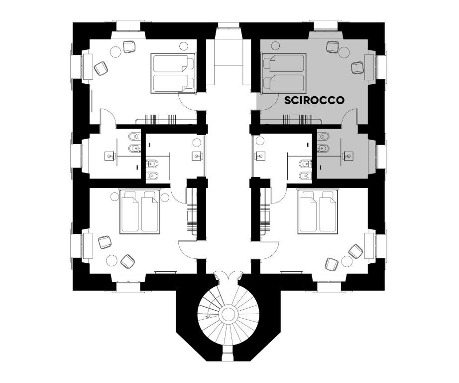 Faro Punta Imperatore - Deluxe Double Room With Side Sea View